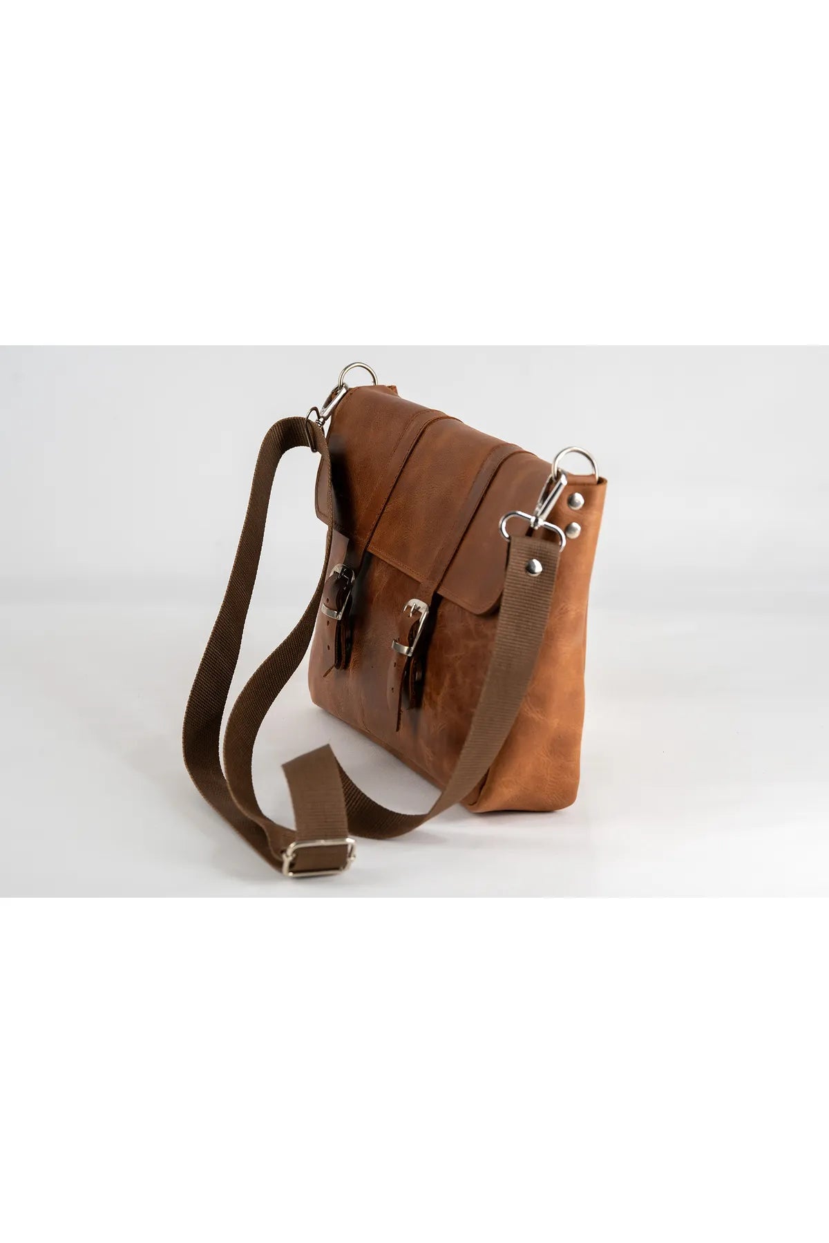 Genuine Leather Tablet Shoulder Bag – Fits Up to 11