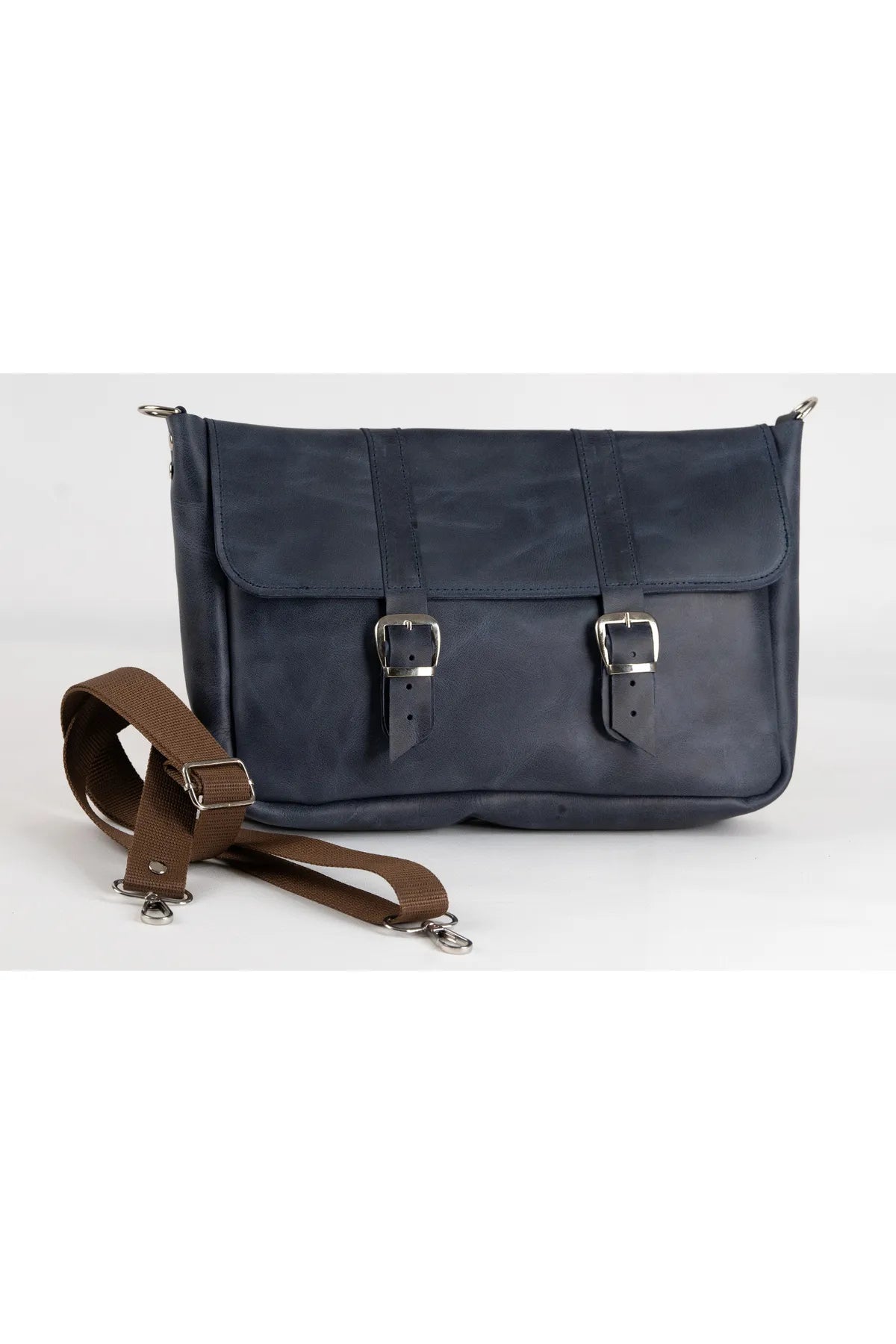 Genuine Leather Tablet Shoulder Bag – Fits Up to 11