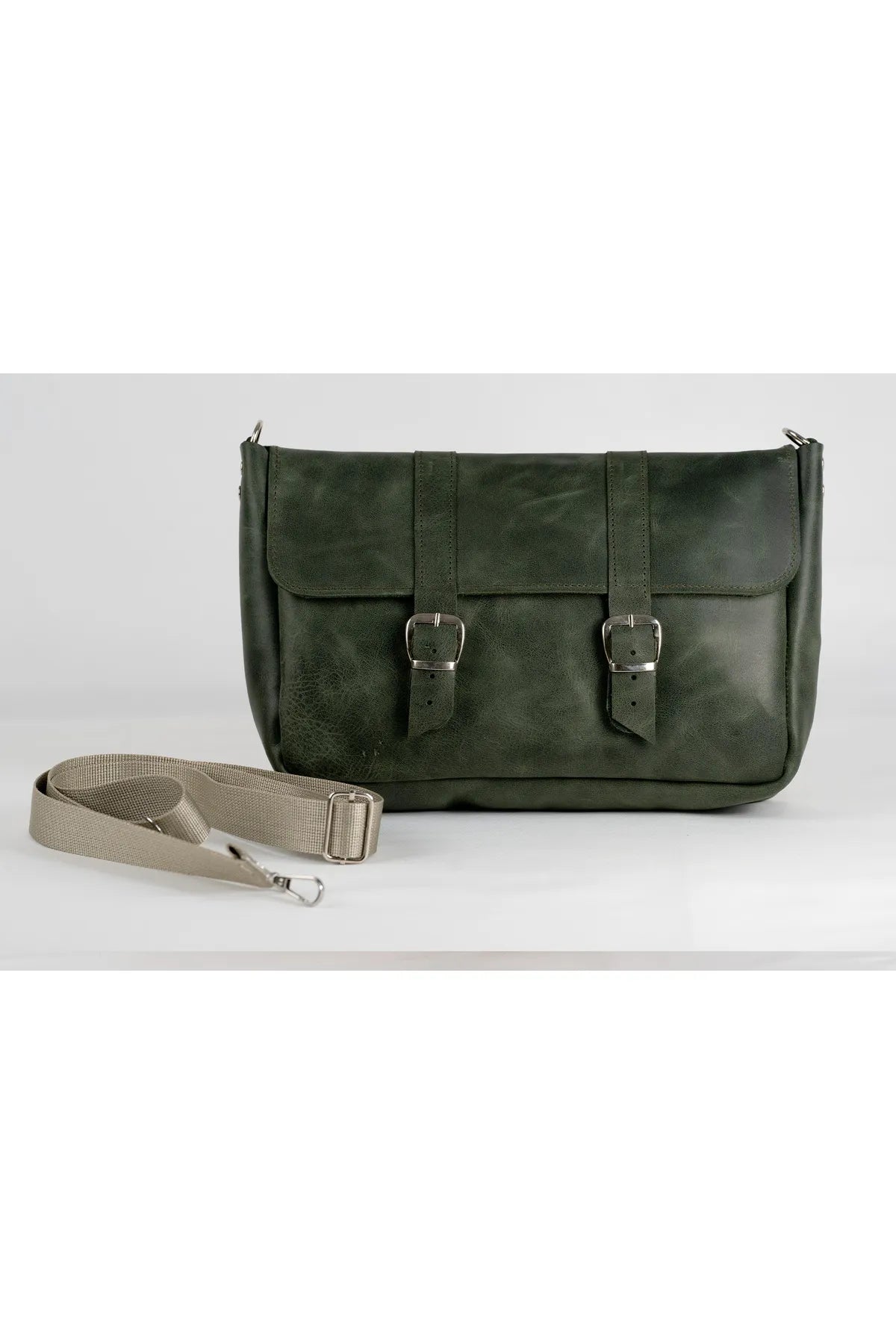 Genuine Leather Tablet Shoulder Bag – Fits Up to 11