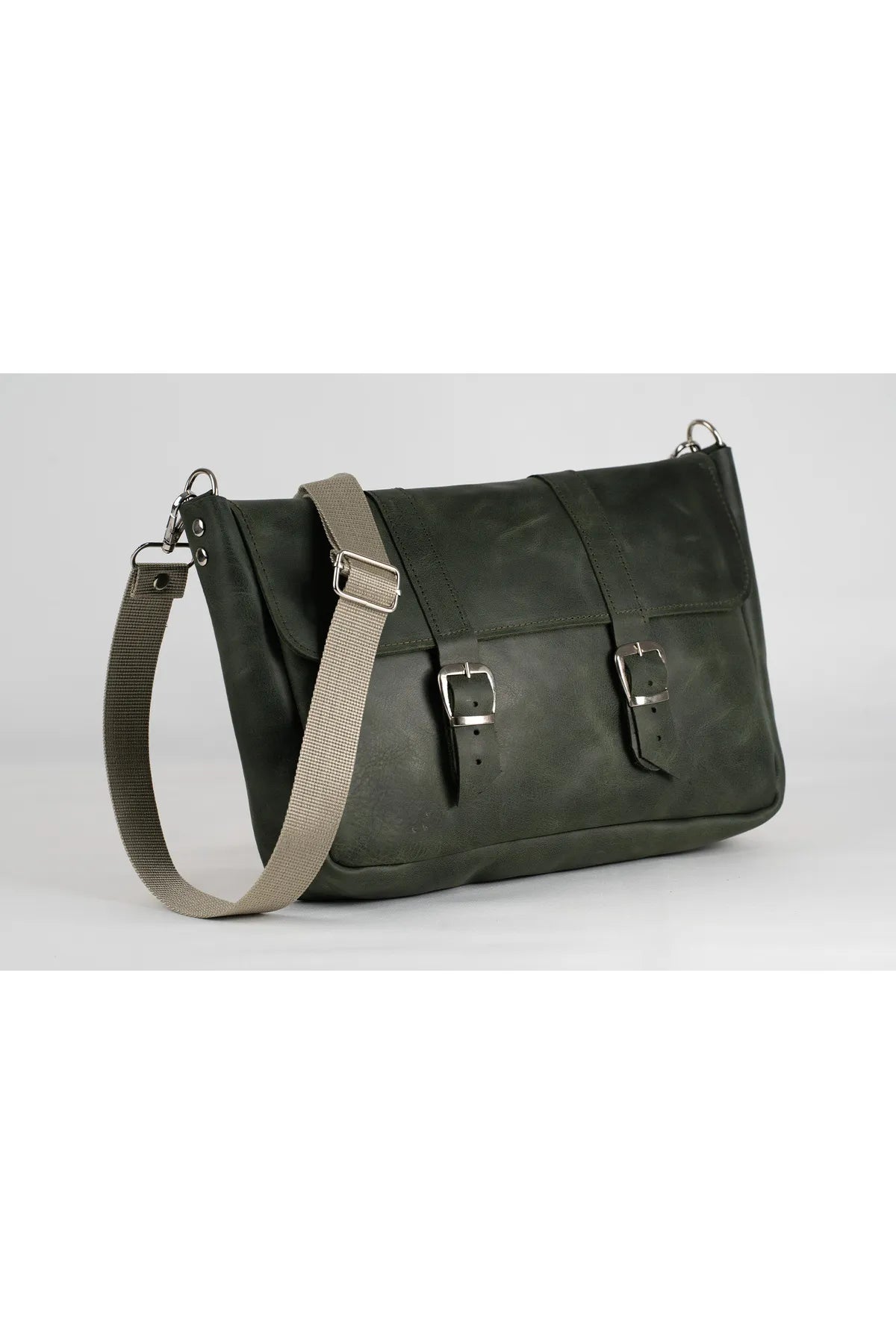 Genuine Leather Tablet Shoulder Bag – Fits Up to 11