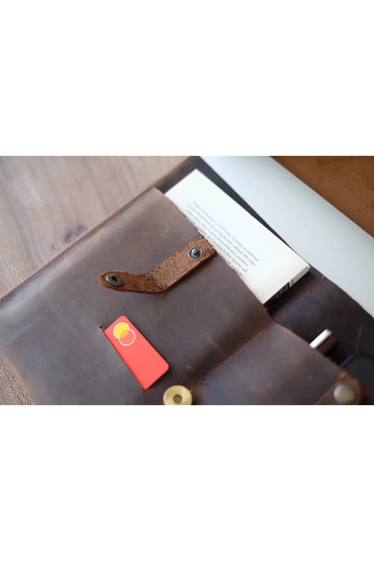 Handmade Leather Laptop Organizer