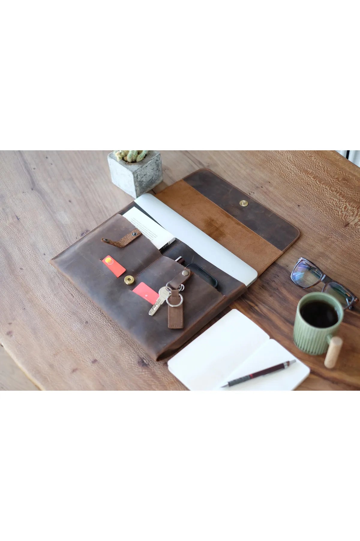 Handmade Leather Laptop Organizer