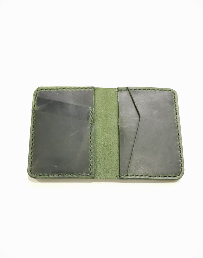 Green Leather Wallet by GOLDEN LEATHER – Stylish & Durable