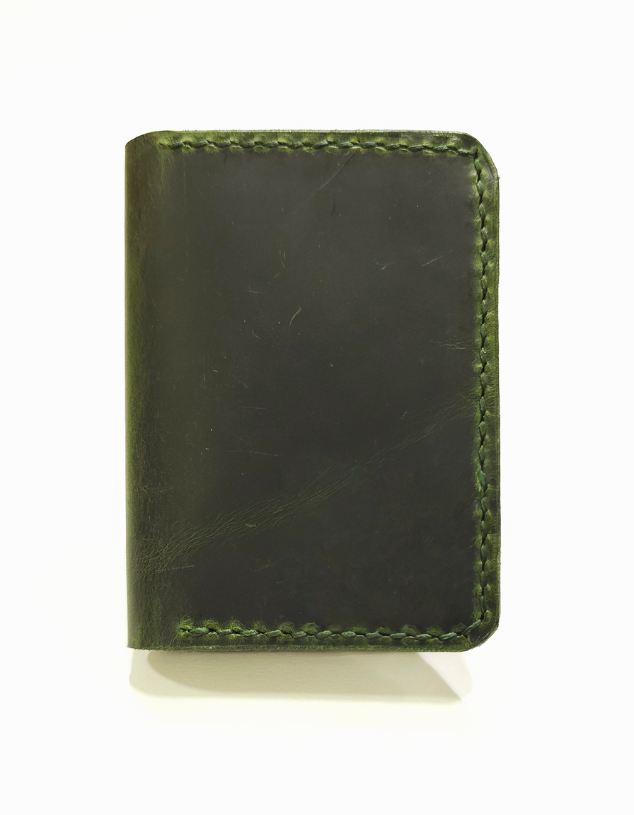 Green Leather Wallet by GOLDEN LEATHER – Stylish & Durable