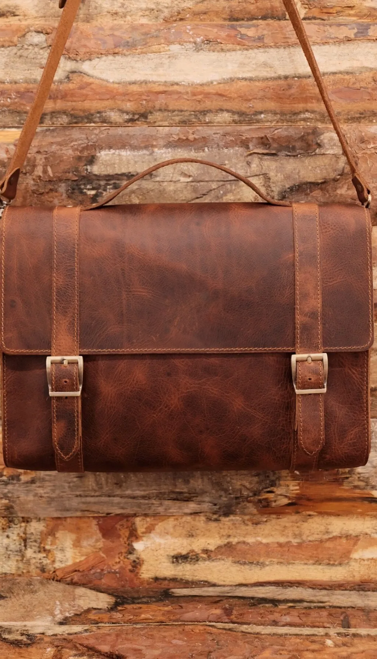 Toronto Leather Laptop Bag – Classic Style with Modern Functionality
