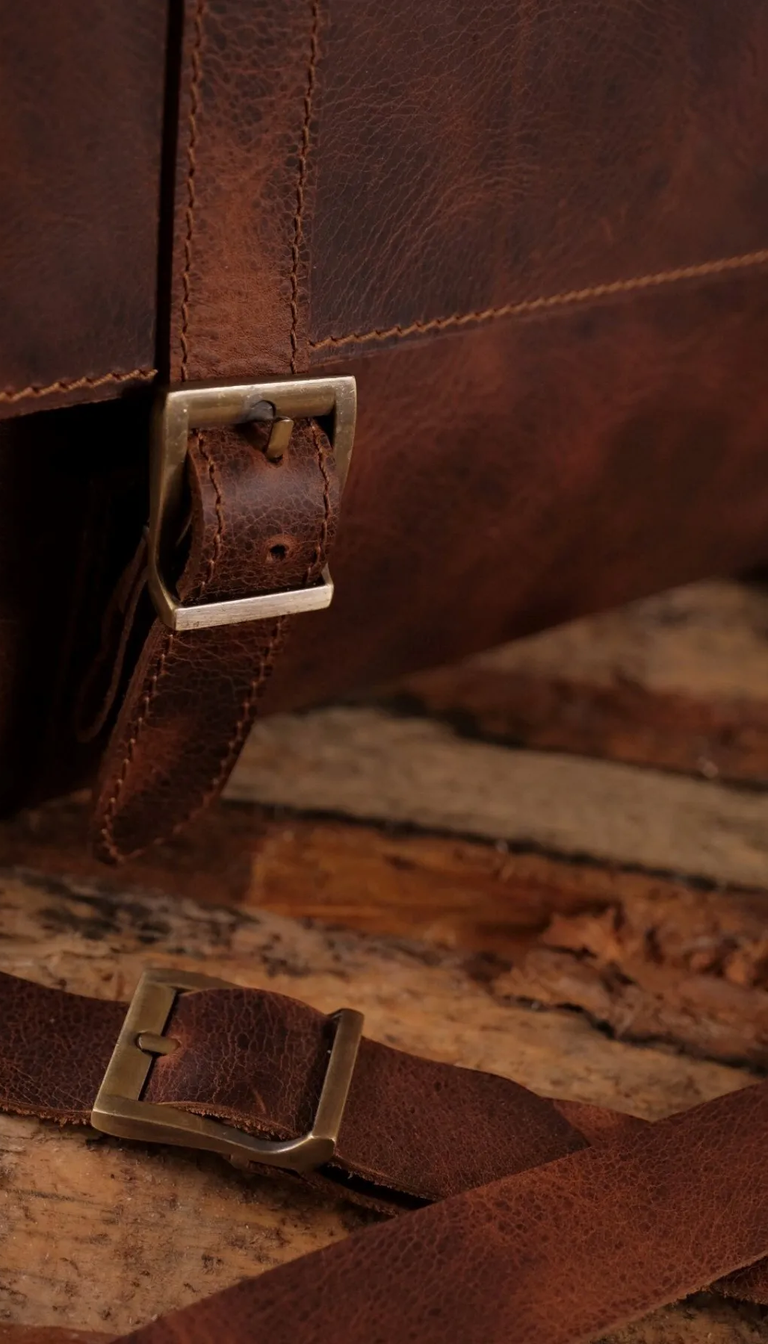 Toronto Leather Laptop Bag – Classic Style with Modern Functionality