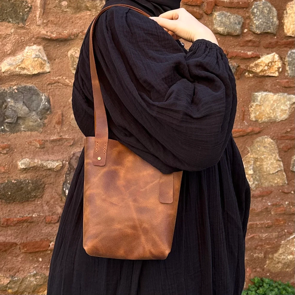 Leather Tote Bag Mini Size